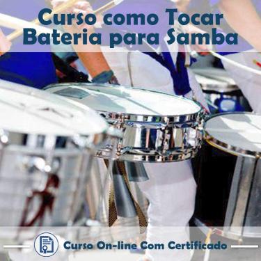 Imagem de Curso online em videoaula sobre como tocar Bateria para Samba com Certificado + 2 brindes