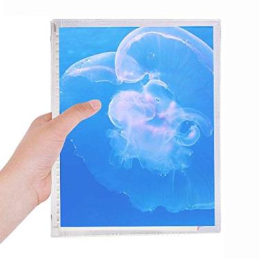 Imagem de Caderno de água-viva azul oceano ciência natureza folhas soltas diário recarregável artigos de papelaria