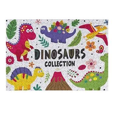 Imagem de Dream Bay Quebra-cabeças de 500 peças para crianças e adultos, lindos dinossauros