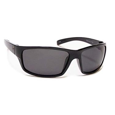 Imagem de Coyote Eyewear P-42 Sportsman's Óculos de sol polarizados, armação preta, lente cinza