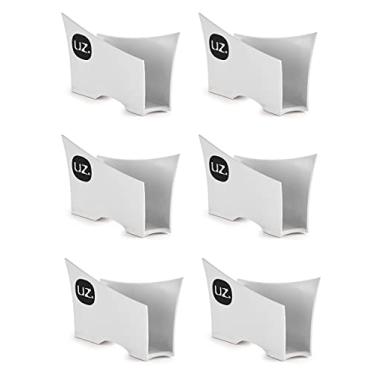 Imagem de Kit Com 6 Porta Guardanapo Quadrado Plástico Para Mesa Cozinha Bar UZ cor:Branco