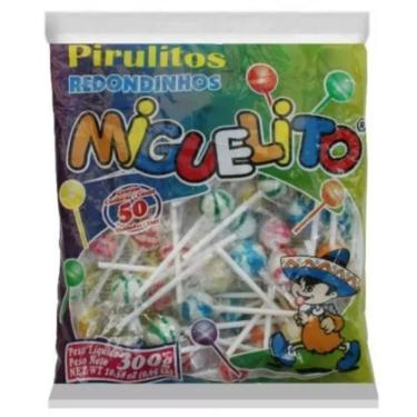 Imagem de Pirulito Psicodélico Bolinha C/50 Unids - 300g Miguelito