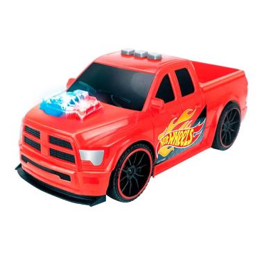 Imagem de Carro Hot Wheels Pick-up Truck com Luz e Som Vermelho - BR1820 - Multikids