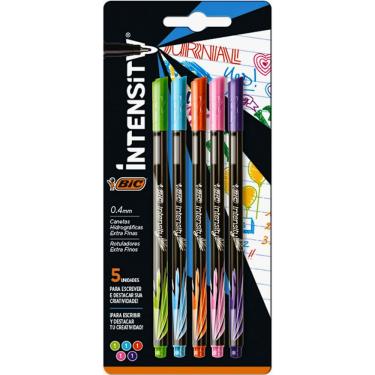 Imagem de Caneta Com Ponta Porosa Intensity 0,4 mm Colors 5 Cores Bic