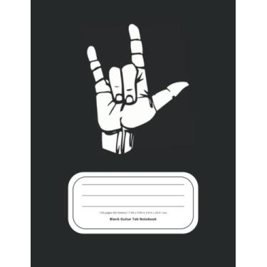 Imagem de ASL I Love You Guitar Songbook - Caderno de abas de guitarra em branco para guitarristas: Caderno médio (18,9 x 24,7 cm), 120 páginas, capa com acabamento fosco - Diário americano de linguagem de