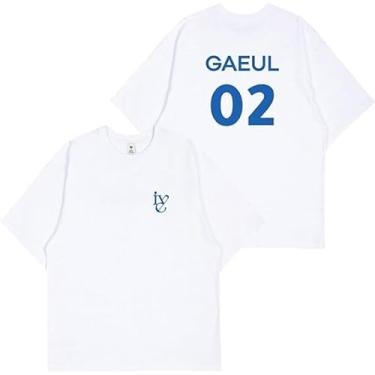 Imagem de Camiseta IVE 1st Anniversary Wonyoung Yujin Gaeul Liz Rei Leeseo Camiseta de algodão K-pop Merch para fãs, Branco Gaeul, GG