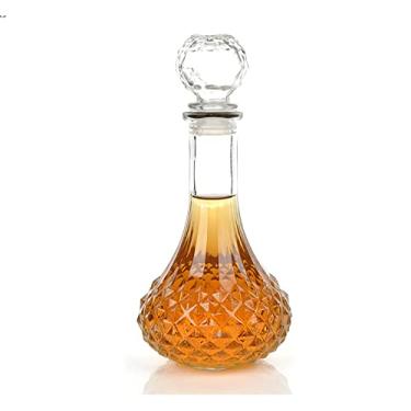 Imagem de Decantador de garrafa de licor, decantador de cristal sem chumbo, decantador de uísque com tampa de vidro hermético, decantador de álcool de uísque vodka bourbon para casa, bar, presente, decoração de