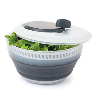Imagem de Prepworks Escorredor dobrável dobrável de 3 litros com economia de espaço da Progressive para preparação de saladas e lavagem de alimentos (cinza)