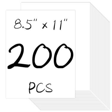 Imagem de Yizhet Papel para impressora 200 folhas de cartolina branca 21 x 28 cm, cartolina grossa 29,9 kg/180 g/m², papel de cartolina dupla face para impressão de escritório, convites, artesanato, cartões DIY
