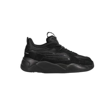 Imagem de Puma Tênis infantil masculino Rs-X Peb com cadarço casual - preto, Preto, 5 Toddler