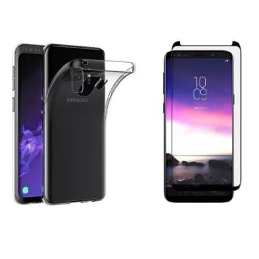 Imagem de Kit Anti Risco Capinha TPU Transparente Samsung S9 Plus + Película de 