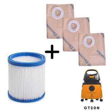 Imagem de KIT Saco e Filtro Aspirador de pó Electrolux GT20N Original