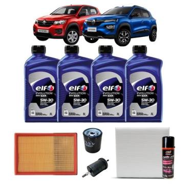 Imagem de Kit Troca de Óleo Renault Kwid 1.0 12v 3cil Elf 5w30