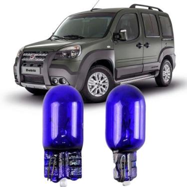 Imagem de Par Lâmpadas Pingo Super Branca Esmagada T10 Fiat Doblo Faroleta Teto 