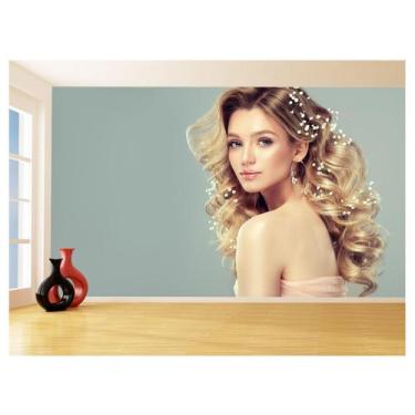 Imagem de Papel De Parede 3D Salão De Beleza Corte Cabelo 3,5M Slb21 - Você Deco