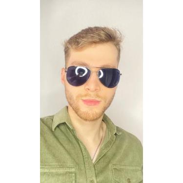 Imagem de Óculos De Sol Masculino Aviador Armação Metal Preto - Palas Eyewear