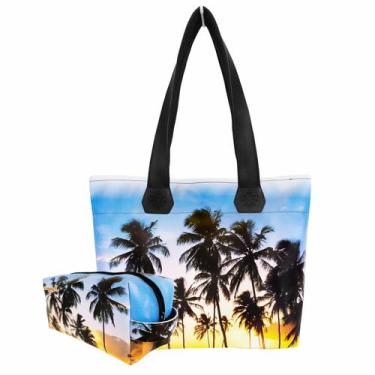 Imagem de Bolsa Feminina e Necessaire Coqueiros Magicc Bolsas