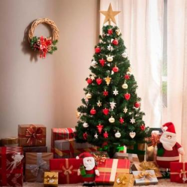 Imagem de Árvore De Natal Pinheiro Decorada Completa Tradicional 1,50m 300 Galhos Arca Mega Store