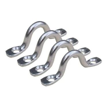 Imagem de Alça Ômega Amarração Defensa 6mm Inox Barco Caiaque Kit 4 Pç - Noster 