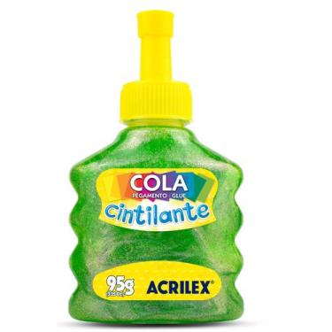 Imagem de Cola Especial para Artesanato Cintilante 95g Verde Acrilex