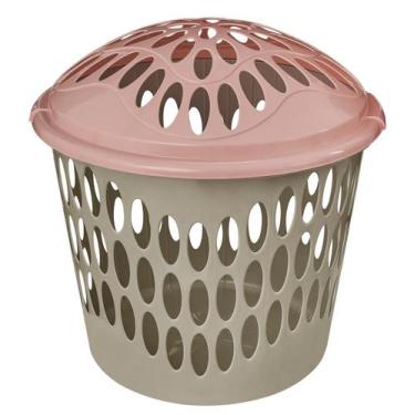 Imagem de Cesto Organizador para Roupas c/ Tampa Telado 45L Baby Usual - Usual U