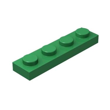 Imagem de Classic Green Plates Bulk, Green Plate 1x4, Building Plates Flat 100 Piece, Compatible with Lego Parts and Pieces: 1x4 Green Plates(Color: Green)
