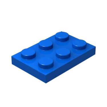 Imagem de Classic Blue Plates Bulk, Blue Plate 2x3, Building Plates Flat 100 Piece, Compatible with Lego Parts and Pieces: 2x3 Blue Plates(Color: Blue)