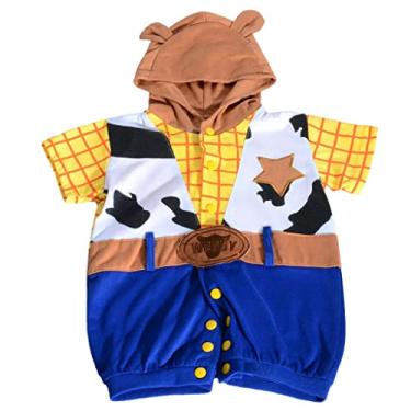 Imagem de Lito Angels Body de cowboy para bebês meninos, macacão com capuz, fantasia infantil de Halloween, festa de aniversário, roupas chiques, tamanho 9 a 12 meses