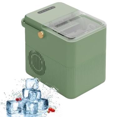 Imagem de 星姿 Máquina de fazer gelo portátil, bancada para fazer gelo com alça, máquina de cubos de gelo para casa, com autolimpeza, gelo mastigável macio para casa/cozinha/escritório