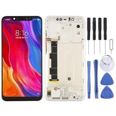 Imagem de tela Tela LCD e Digitalizer Conjunto completo com teclas de quadro e lateral para Xiaomi Mi 8 substituição da tela