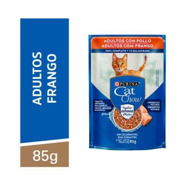 Imagem de Ração Úmida Cat Chow para Gatos Adultos Sabor Frango 85g - Purina