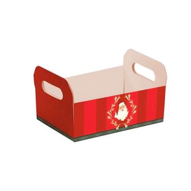 Imagem de Caixote de Papel Cartão de Natal - Noel Vitoriano  - 1 unidade - Cromu