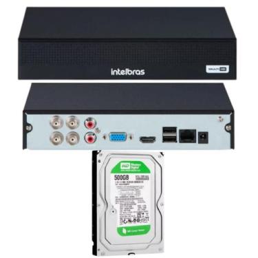 Imagem de DVR Multi HD Intelbras MHDX 1004C de 4 Canais C/HD 500GB