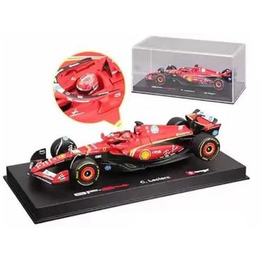 Imagem de Ferrari F-1 Sf24 com Piloto Charles Leclerc 16 Burago 1/43, Vermelho