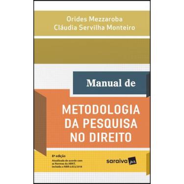 Imagem de Livro - Manual de metodologia da pesquisa no direito - 8ª edição de 20