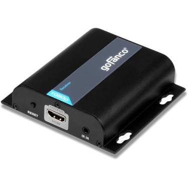 Imagem de gofanco Kit extensor HDMI 1080p sobre IP - Switch de rede Gigabit 1 para muitos ou cabo Ethernet Cat5e / Cat6 único, extensão de controle IR - Balun HDbitT Full HD de até 120 m (HDBitTExt)