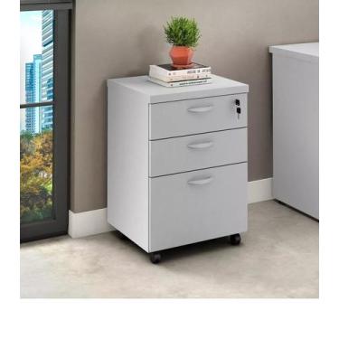 Imagem de Armário Gaveteiro Volante Incoflex Com 3 Gavetas Cinza