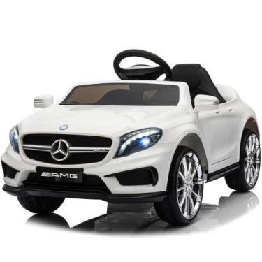Imagem de Mini Carro Motorizado Elétrico Infantil Mercedes Branco 12v - Bang Toy