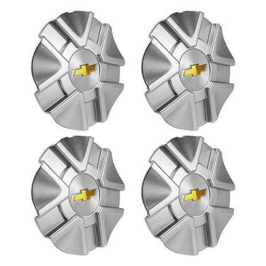 Imagem de Jogo Calotinha Astra GSI Big Rodas BRW 180 Emblema GM Prata Garra Alta