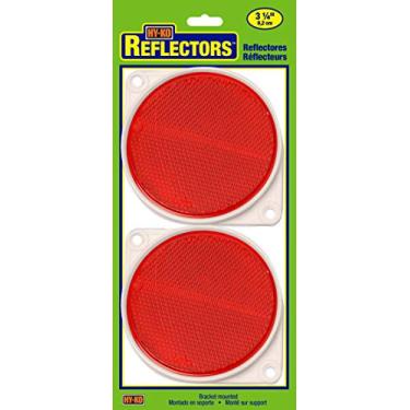 Imagem de Hy-Ko Products Refletor de prego CDRF-3R 3 1/4 de diâmetro vermelho, 2 peças