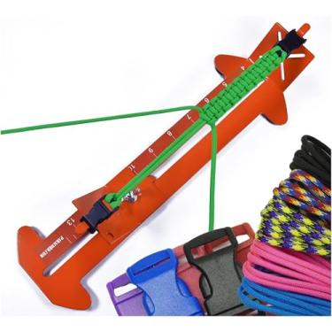 Imagem de Kit de pulseira Pro Paracord Jig and Beginner - 1,5 m de paracord e fivelas - Jig de macaco embutido