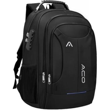 Imagem de Mochila masculina Notebook Reforçada Anti Furto Semi Impermeável Escolar Faculdade Trabalho Viagem Resistente Executiva Cabo De Aço Saída Usb SAÍDA Fone DE OUVIDO