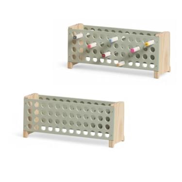 Imagem de Porta Caneta Estojo Ponta Dupla Organizador Bobbie Canetinha Verde Chá