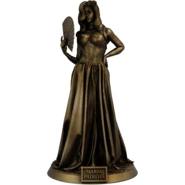 Imagem de Estátua Pombagira Maria Padilha Imagem Umbanda Candomblé (Cor Ouro Velho)