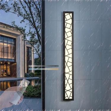 Imagem de Luminária de parede LED preta para jardim com controle remoto, arandelas de parede para áreas externas, regulável, 2700K-6500K, moderna, para varanda, para áreas externas, IP65, à prova d'ág