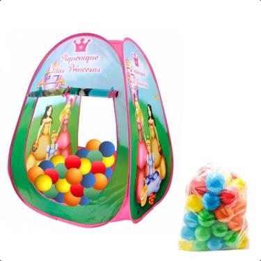 Imagem de Cabaninha Infantil Princesa Toca Barraca 50 Bolinhas Coloridas - DM TO