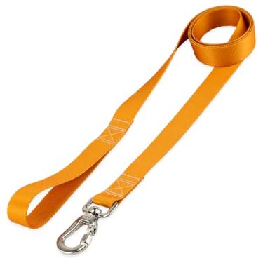 Imagem de Basic Pet Coleira Guia 2 Metros Para Cães Cachorro Adestramento Passeio Porte Grande Médio Pequeno (Caramelo, G)