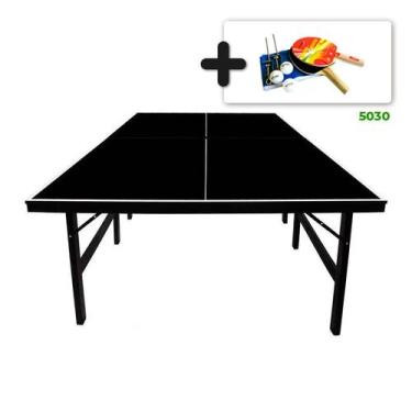 Imagem de MESA DE PING PONG MDP 15mm COR PRETA 1010 KLOPF + KIT COMPLETO 5030
