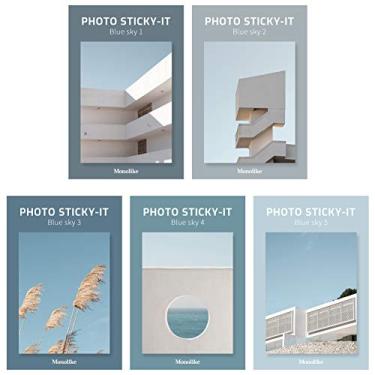 Imagem de Monolike Photo Sticky-It Conjunto 5p - Bloco de notas autoadesivo céu azul 50 folhas, adesivo diário, diário