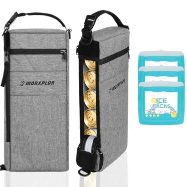 Imagem de MORXPLOR Bolsa térmica de golfe – 6 latas com isolamento térmico para cerveja, acessórios para carrinho de golfe, acessórios de bolsa de taco de golfe